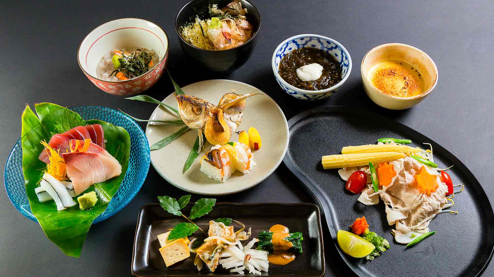Traditional Kyoto food assortment