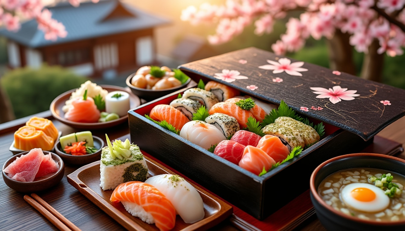 Fresh sushi served in Kyoto